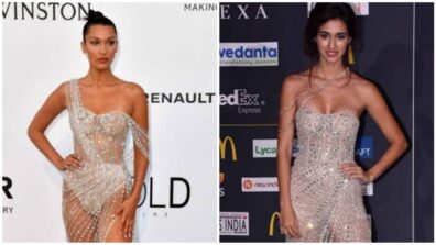 Disha Patani & Bella Hadid Making Fans Go Crazy In Alike Embellished Ivory Gown