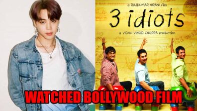 Do You Know? BTS Jimin Has Watched Bollywood Film 3 Idiots