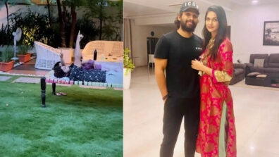 Family Goal: Allu Arjun chills with wife Sneha Reddy in garden, check out romantic moment