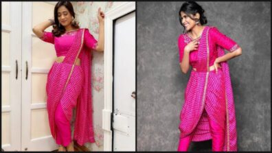 Fashion Ka Jalwa: Shweta Tiwari & Sai Tamhankar Spotted Wearing A Pre Drape Hot Pink Saree