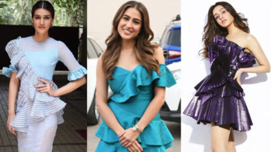 Flaunt your hot legs in a midi ruffle dress like Kriti Sanon, Sara Ali Khan & Shraddha Kapoor to impress your crush