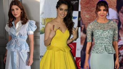 Flaunt your hot legs in a peplum dress like Anushka Sharma, Shraddha Kapoor, & Priyanka Chopra to make a bold fashion statement