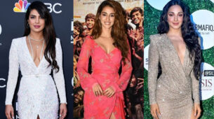 Flaunt your hot legs in a plunging neckline high-slit dress like Priyanka Chopra, Disha Patani & Kiara Advani to woo your crush