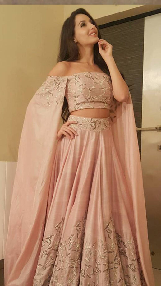 From Mirrored To Embroidered: Nora Fatehi Has Lehengas In Every Style - 1