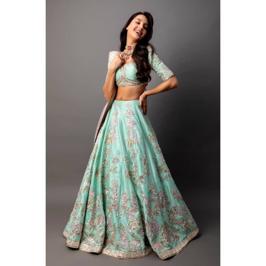 From Mirrored To Embroidered: Nora Fatehi Has Lehengas In Every Style - 3