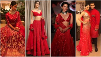 Getting Married Soon? Hot Spicy Red Lehenga Looks Of Pooja Hegde & Kiara Advani To Your Rescue