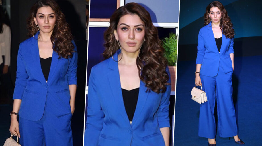 Hansika Motwani Or Sanya Malhotra: Which Babe Looks Like A Sizzling Boss Lady In Blue Pantsuit? - 0