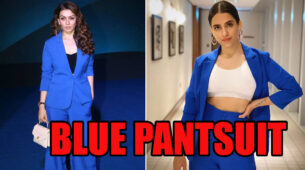 Hansika Motwani Or Sanya Malhotra: Which Babe Looks Like A Sizzling Boss Lady In Blue Pantsuit?