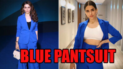 Hansika Motwani Or Sanya Malhotra: Which Babe Looks Like A Sizzling Boss Lady In Blue Pantsuit?