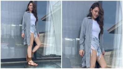 Hansika Motwani Is, ‘Too Lit To Quit’ In Comfy Cardigan Shirt & Shorts