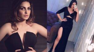 Himanshi Khurana Flaunts Her Hot Legs Like A Boss Babe In This Black Slit Outfit, See Pics