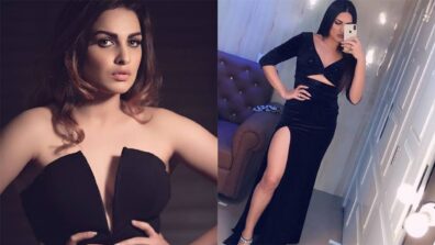 Himanshi Khurana Flaunts Her Hot Legs Like A Boss Babe In This Black Slit Outfit, See Pics