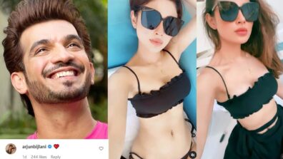 Hot Moment Caught On Camera: Mouni Roy looks super hot in black bikini, Arjun Bijlani hearts it