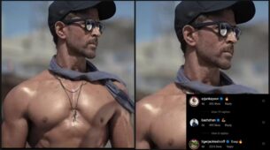 Hrithik Roshan flaunts his shirtless abtastic swag, Arjun Kapoor, Tiger Shroff & Abhishek Bachchan comment