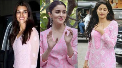 In love with the baby pink chikankari palazzo suit? Take cues from Kriti Sanon, Alia Bhatt & Janhvi Kapoor