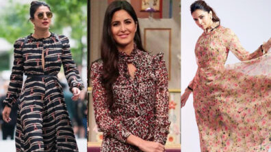 In love with the patterned longchamp billowy sleeve outfit? Priyanka Chopra, Katrina Kaif & Deepika Padukone are your ideal inspiration