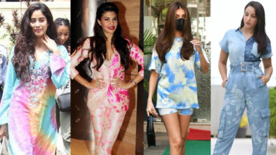 In love with vibrant colours? Go the tie-dye look like Janhvi Kapoor, Jacqueline Fernandez, Tara Sutaria and Nora Fatehi