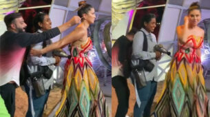 [In Video] Man troubles Bollywood Actress by tickling her ear, actress caught off guard