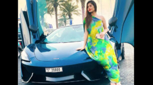 Instagram Queen Jannat Zubair Rahmani with a Bugatti in Dubai, photo goes viral