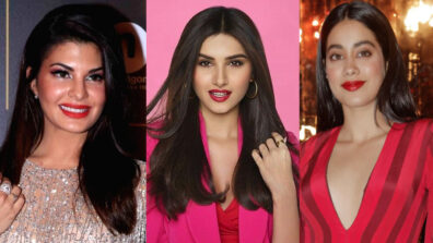 Jacqueline Fernandez, Tara Sutaria, Janhvi Kapoor love the ‘scarlett red’ lipstick shade & these pics are proof