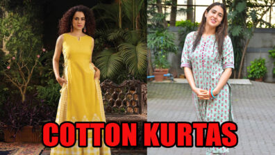 Kangana Ranaut & Sara Ali Khan Find Comfort In Cotton Kurtas