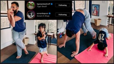 Kareena Kapoor snaps Saif Ali Khan & Taimur doing yoga, Tiger Shroff & Sonam Kapoor love it