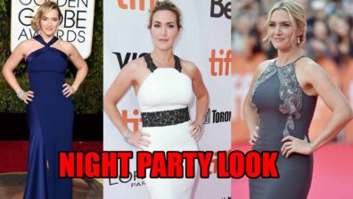 Kate Winslet Long Gowns With Halter Neck Is A Calling For Night Party