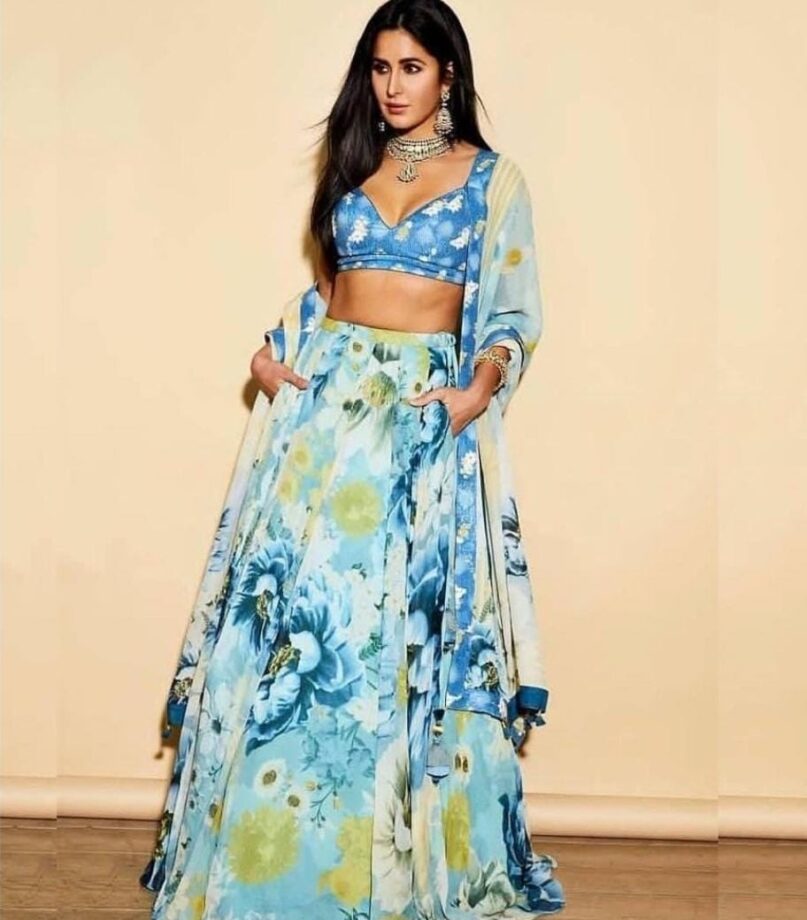 Katrina Kaif To Samantha Akkineni: Divas Who Look Ethereal Even In A Blue Lehenga - 0