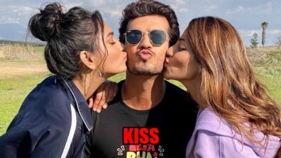 Khatron Ke Khiladi 11: Nikki Tamboli and Sana Makbul kiss Arjun Bijlani, fans love it