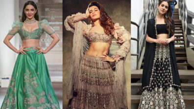 Kiara Advani, Jacqueline Fernandez & Sara Ali Khan flaunt their desi style in statement sleeves lehenga, come fall in love with them