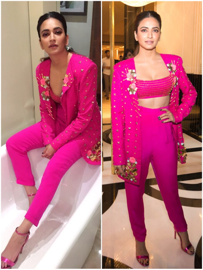 Kriti Kharbanda To Tamannaah Bhatia’s Guide To Slay The BFF Same Outfit Game In Pink Pant Suit - 1