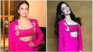 Kriti Kharbanda To Tamannaah Bhatia’s Guide To Slay The BFF Same Outfit Game In Pink Pant Suit