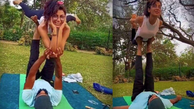 Kumkum Bhagya Sriti Jha’s hot yoga workout moments with Vaibhav The Yogaboy, wows fans