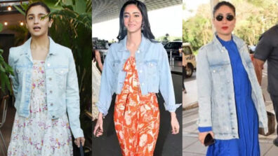 Learn the maxi dress & denim jacket vogue from Alia Bhatt, Ananya Panday & Kareena Kapoor