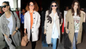 Learn the stylish trench coat airport fashion like Kareena Kapoor, Kangana Ranaut, Deepika Padukone & Anushka Sharma