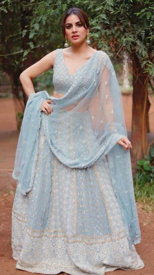 Shraddha Arya Is A Vision In Pastel Blue Lehenga; See Pics - 3