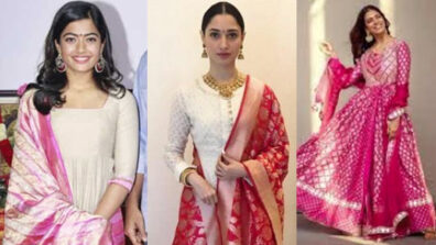 Love the Banarasi suit style? Take vogue tips from Rashmika Mandanna, Tamannaah Bhatia & Malavika Mohanan