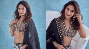 Madhuri Dixit looks resplendent in super hot lehenga & heavy make-up jewellery, fans go ‘Dhak Dhak’