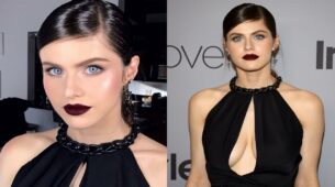 Majestic Black: Alexandra Daddario’s Show-Stopping Ingress In Black Lips