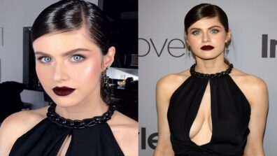 Majestic Black: Alexandra Daddario’s Show-Stopping Ingress In Black Lips