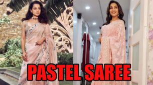 Make Your Man’s Heart Race: Slay In Embellished Ethnic Pastel Sarees Of Kangana Ranaut And Madhuri Dixit