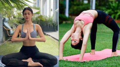 Mouni Roy & Shivangi Joshi perform yoga in hot sports bralette & joggers, fans impressed with their flexibility