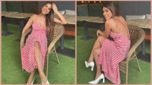 Nia Sharma opts for a “Candy Cane” outfit, fans get Christmas fashion goals