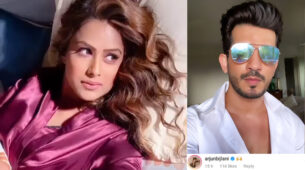 Nia Sharma shares a super-hot bedroom photo in a purple silk nightgown, Arjun Bijlani has something to say