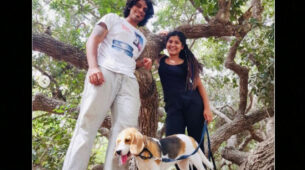 Nidhi Bhanushali’s ‘oh so cute’ moment with her dog & someone special on a tree