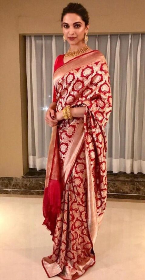 Nothing That Deepika Padukone’s Silk Royal Sarees & Choker Necklace Can’t Fix - 0