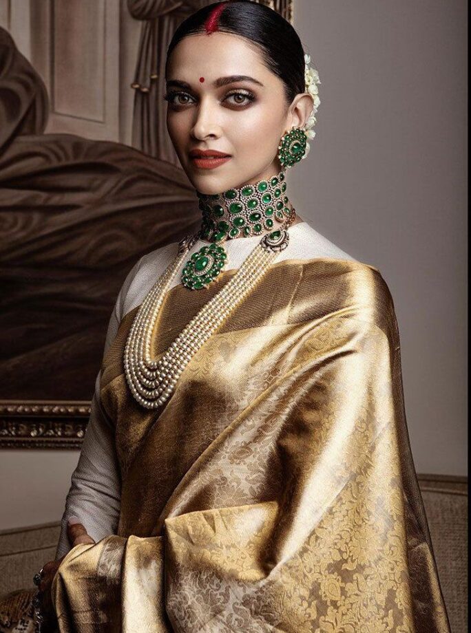 Nothing That Deepika Padukone’s Silk Royal Sarees & Choker Necklace Can’t Fix - 1