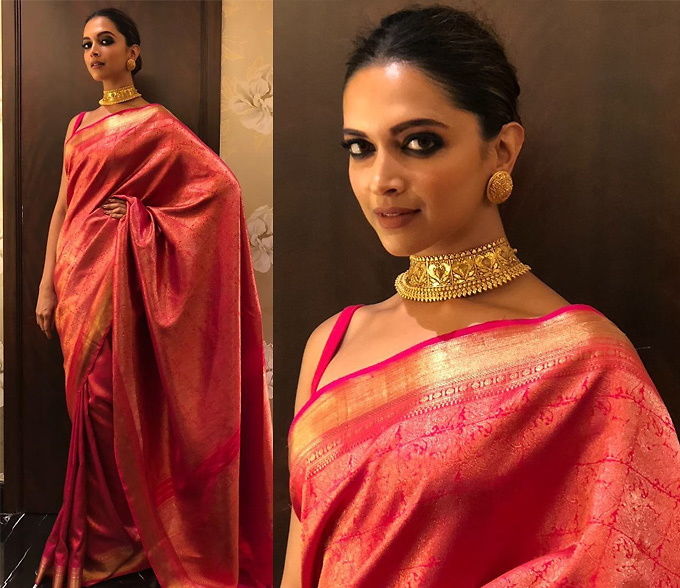 Nothing That Deepika Padukone’s Silk Royal Sarees & Choker Necklace Can’t Fix - 2