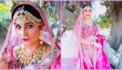 Omg! Sapna Choudhary Is Burning the Oomph Game with Her Bridal Pink Lehenga Reel