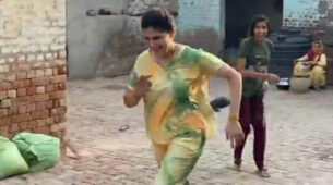 Omg! Sapna Choudhary Is Reliving Her Childhood, Spotted Playing A Game